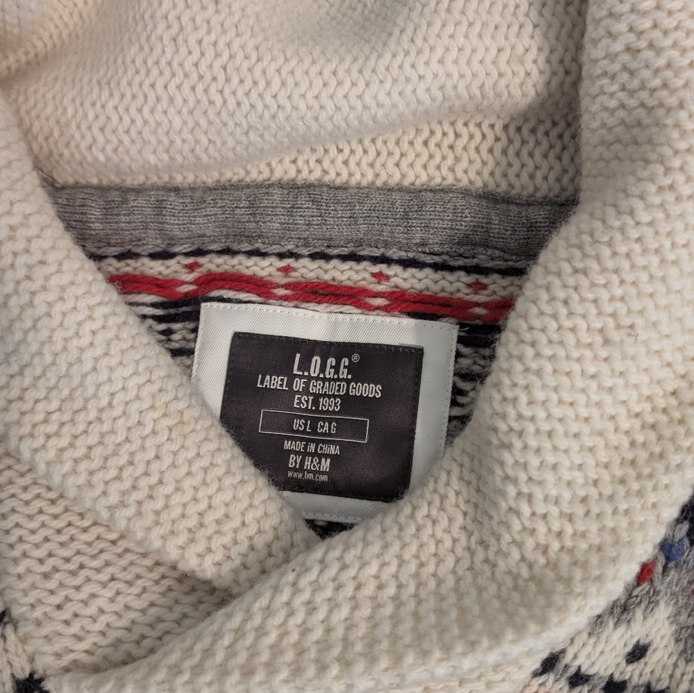 L.O.C.G men's sweater M 50% lamb's wool 50% acrylic